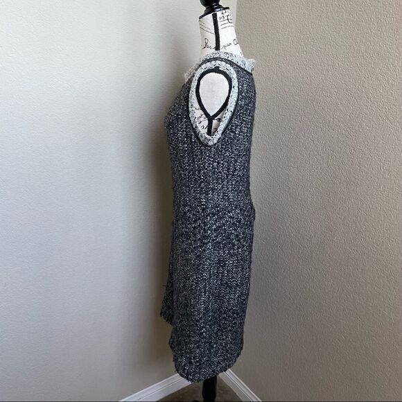 Marc Cain Wool Blend Winter Shift Dress with Hidden Zip and Button Size M - Picture 4 of 16